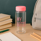350 ml Approx Transparent Plastic Water Bottle with Leakproof Lid (1 Pc)